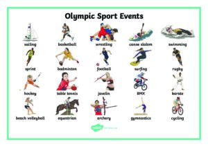 Olympic Sports word mat - St Philip Westbrook C of E Primary School